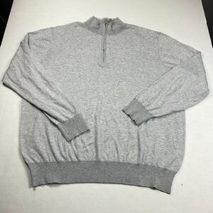 Peter Millar Mens Silk Cashmere Blend 1/4 Zip Sweater Striped Preppy Golf  XL